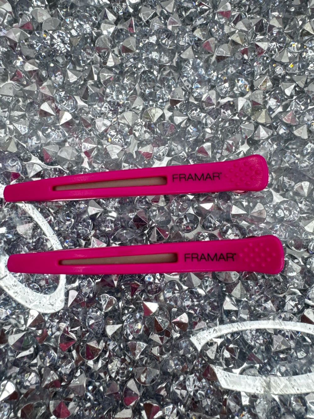 FRAMAR hair clips hot neon Pink Hair Clips – Set of 2